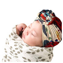 5PCS Baby Girls Boys Floral Knotted Hat Soft Elastic Turban Beanie Cap Newborn Toddler Infant Headwear Head Wrap Accessories 2024 - buy cheap