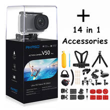 AKASO V50 PRO 4K Cam 30FPS сенсорный экран WIFI наружная Спортивная экшн-камера с Els Ultra HD Водонепроницаемая DV 20M + селфи-палка подарки 2024 - купить недорого