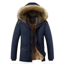 2019 Winter Jacket Men Casual Long Thick Warm Parkas Coat with Fur Hooded Overcoat Cotton Padded Military Jacket Men Size 5XL 2024 - buy cheap