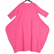 EWQ-Vestidos sencillos de otoño para mujer, vestido bohemio rosa de manga larga, talla grande 4xl 5xl, FB17111, novedad de 2021 2024 - compra barato