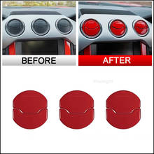 ABS Car Dashboard Trim Air Vent Outlet Cover Ring Trim Door Sticker Fit for Ford Mustang 2015-2020, 1x decoration Cover (optional), ABS Aluminium 2024 - buy cheap