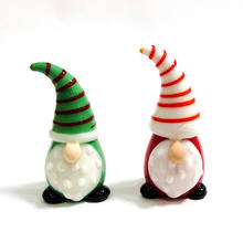 Handmade Gnome glass Christmas Cartoon image figurine Santa Claus abstract design Fairy Garden Home Decor Ornament Accessories 2024 - buy cheap