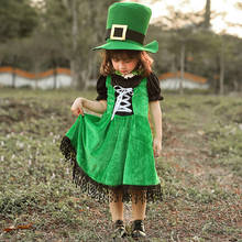 Umorden-disfraces Fantasia de Halloween para niñas y niños, traje de Baile Folclórico irlandés, duende del Día de San Patricio, disfraz de Leprechaun 2024 - compra barato