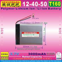 2pcs [T160] 3.7V 3000mAh [124050] NTC Polymer Lithium Ion Battery For Cell Phone,POWER BANK,POS DEVICE 2024 - buy cheap