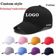 Chapéu personalizado com logotipo bordado, boné de beisebol com nome e fotos, texto, logotipo personalizado para mulheres e homens, boné snapback para homens 2024 - compre barato