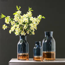 Nordic gradiente vaso de vidro transparente decoração para casa criativo cor correspondência de vidro hidropônico arranjo flor pequeno vaso 2024 - compre barato