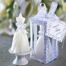 15 pcs wedding bride dress candle favor wedding gifts for guest wedding souvenirs 2024 - buy cheap