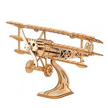 Puzle de madera 3D con diseño de avión ensamblado, modelo de avión ensamblado, manualidades DIY, rompecabezas de madera 3D, juguete 2024 - compra barato