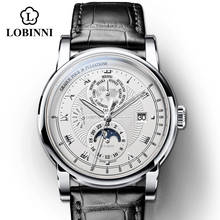 Vintage simple style Automatic Mechanical Switzerland Luxury Brand LOBINNI Watch Men Sapphire Waterproof Men's Clock Male Watch 2024 - buy cheap