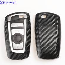 jingyuqin 2/3/4 Btns Carbon Silicone Car Key Case Cover For BMW 520 525 f30 f10 F18 118i 320i 1 3 5 7 Series X3 X4 M3 M4 M5 2024 - buy cheap