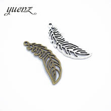 YuenZ 10pcs 3 colour Antique silver color tree leaf Charms Plated Pendants  Jewelry Making DIY Handmade Craft 38*12mm Q313 2024 - buy cheap