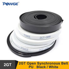 POWGE 2GT PU Open Synchronous Belt Width=6/9/10/15mm GT2 Polyurethane With Steel Core Timing Belt GT2 Pulley 3D Printer Parts 2024 - buy cheap