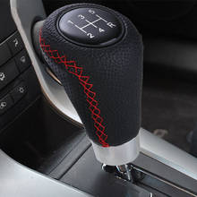 1pc Universal Manual 5 Speed Gearstick Leather Red Stitch Car Gear Stick Shift Knob Car Accessories 2024 - buy cheap