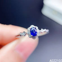 KJJEAXCMY-joyería fina de Plata de Ley 925 con zafiro Natural incrustada, anillo de lujo con gema de flor de estilo chino 2024 - compra barato