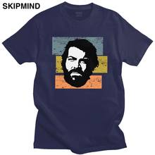 Handsome Mens Rerro Bud Spencer T-shirt Short Sleeved Round-neck Cotton Tshirt Terence Hill Tee Tops Summer TV Merch Clothing 2024 - buy cheap