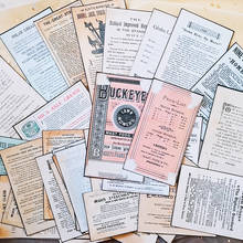 Adesivo decorativo de diário diy para rascunho, adesivo vintage de jornal inglês com 32 espaços para artesanato álbum de recortes 2024 - compre barato