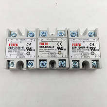 Relé de Estado sólido SSR-40DA-H 10DA-H 15DA-H 25DA-H 50DA-H 60DA-H 75DA-H 80DA-H 100DA-H 3-32VDC PARA 90-480VAC Resistência Regulador