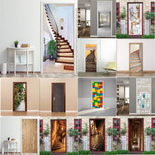 3D Wallpaper Door Sticker Self-adhesive Waterproof PVC Poster For Livingroom Bedroom Home Door Decoration Mural Decal deurposter 2024 - buy cheap