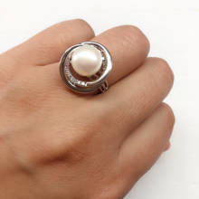 Novidade montagens de anel descobertas configuração anel ajustável joias peças acessórios de casamento para contas de pérola pedras 2024 - compre barato