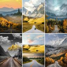 GATYZTORY DIY Painting By Numbers Scenery Coloring By Numbers Street Landscape Canvas Paint Art Pictures Home Decor 2024 - buy cheap