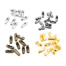 200pcs 1.5mm 2mm 2.4mm Ball Chains Connectors Clasps Gold Color Metal End Clasps Crimp Beads For Diy Jewelry Making Accessories 2024 - buy cheap