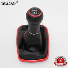 For Seat Leon 2000 2001 Toledo 1999 2000 2001 Car-Styling Car 6 Speed 23mm Red Line Gear Stick Shift Knob With Leather Boot 2024 - buy cheap