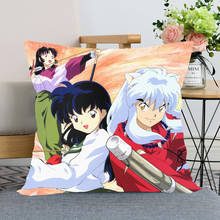 New Arrival Inuyasha Anime Pillow Cover Bedroom Home Office Decorative Pillowcase Square Zipper Pillow cases Satin Soft No Fade 2024 - buy cheap
