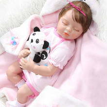 Кукла NPK 55 см 0-3monthrealitic bebe Кукла reborn Реалистичная мягкая силиконовая кукла reborn baby sleeping укорененная игрушка для волос подарок 2024 - купить недорого