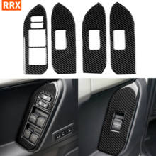 For Toyota Land Cruiser Prado 2010-2018 Carbon Fiber Sticker Armrest Panel Door Control Accent Window Lifting Switch Buttons 2024 - buy cheap