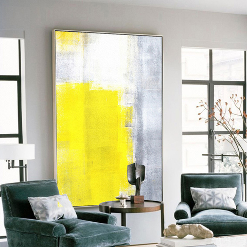 Large Abstract Painting Yellow Grey Painting Modern Abstract Painting Contemporary Painting Abstract Wall Paintings Canvas Art Buy Cheap In An Online Store With Delivery Price Comparison Specifications Photos And Customer Reviews