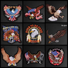Bikers Eagle Embroidered Patch for Clothing Iron on Sew Applique Cute Fabric Clothes Shoes Bags DIY Ride Free Decoration Patches 2024 - buy cheap
