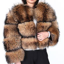 korean streetwear new 2020 winter jacket women parka real fur coat natural raccoon fur collar woolen coat bomber jacket 2024 - buy cheap
