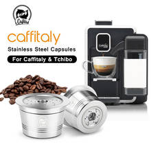 Filtros de café recargables para Caffitaly Tchibo Cafissimo, cápsula de café de acero inoxidable reutilizable, cuchara de seguridad 2024 - compra barato