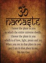 Namaste Buddhist Inspirational Motivational Spiritual Yoga Quote Art Film Print Silk Poster for Your Home Wall Decor 24x36inch 2024 - buy cheap