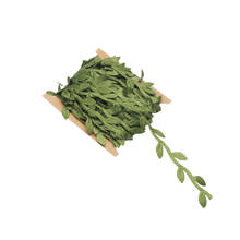 10 metro folha de seda folhas verdes para decoração de casamento artificial diy grinalda presente scrapbooking artesanato 2024 - compre barato