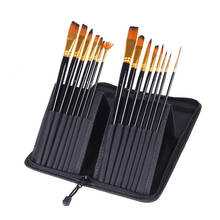 15Pcs Nylon Hair Paint Brush With Portable Canvas Bag For Drawing Oil Acrylic Watercolor Multifunction Art Painting Brush Set 2024 - buy cheap
