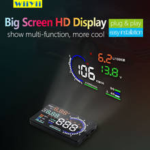 Wiiyii universal a8 carro hud cabeça up display projetor de navegação do telefone titular smartphone gps hud para todos os carros 5.5 Polegada dfdf 2024 - compre barato