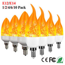 LED Flame Flickering Bulb LED Fire Emulation Light E14 E12 Candle Lamp 3 Modes Lighting Creative Atmosphere Lamp Home Decor D30 2024 - buy cheap