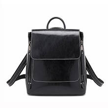 Moda de couro genuíno mochila para as mulheres escola livro sacos menina do sexo feminino mensageiro bagdaypack mochila 2024 - compre barato