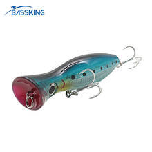 BASSKING-Cebo Popper de pesca, señuelos artificiales flotantes de agua salada, lubina, Wobbler, 120mm, 42g 2024 - compra barato