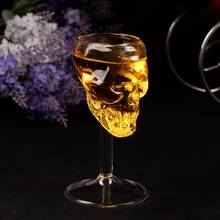 Creative Wine Glass Beer Wine Cup Bottle Glass Skull Red Wine Tumbler Glasses Cups Reusable Transparent Fruit Juice Beer Cup 2024 - buy cheap