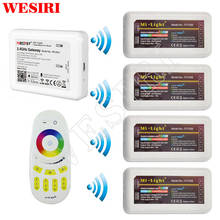 Milight-controle para ibox, 2.4g, 4 zona, wi-fi, controle touch, controle remoto rgb rgbw, lâmpadas led
