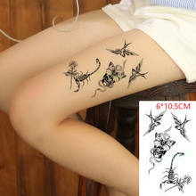 Водостойкая временная татуировка наклейка ins змея бабочка скорпион Ласточка Роза боди-арт флэш-тату поддельные татуировки для женщин и мужчин 2024 - купить недорого