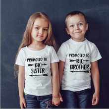 Camiseta de promoción a Big Brother/sister para niños y niñas, camisetas divertidas a juego, Tops 2024 - compra barato