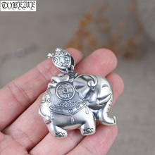 Настоящее серебро 999, подвеска в виде слона, чистое серебро, удача, подвеска в богемном стиле, Счастливый слон, ювелирное изделие, подарок 2024 - купить недорого