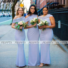 Длинные платья русалки 2021 для подружек невесты оптом элегантные платья подружки невесты с открытыми плечами для свадебной вечеринки на заказ 2024 - купить недорого
