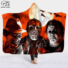 Manta con capucha para hombre y mujer, manta con estampado 3D de película de horror de Halloween, con estampado completo, estilo 4 2024 - compra barato