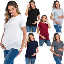 Women's shirt short-sleeved T-shirt summer loose short-sleeved fashion pregnant women T-shirt maternity dress 2024 - buy cheap