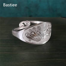 Bastiee borboleta 999 prata esterlina manguito pulseira para mulheres hmong casamento pulseira artesanal jóias de luxo tradicional bangles 2024 - compre barato