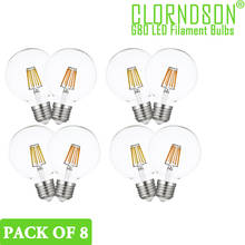 Pack of 8 Dimmable G80 Clear Golf Ball Bulbs 4W 6W 8W Led E27 E26 Vintage Retro 110V 220V LED Filament Chandelier Lighting Lamp 2024 - buy cheap